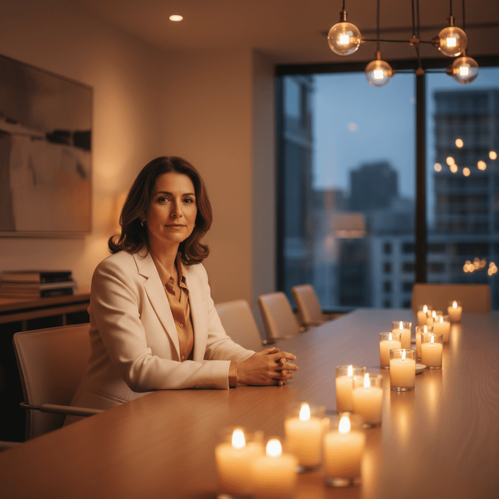 Professional mediator in calm consultation setting